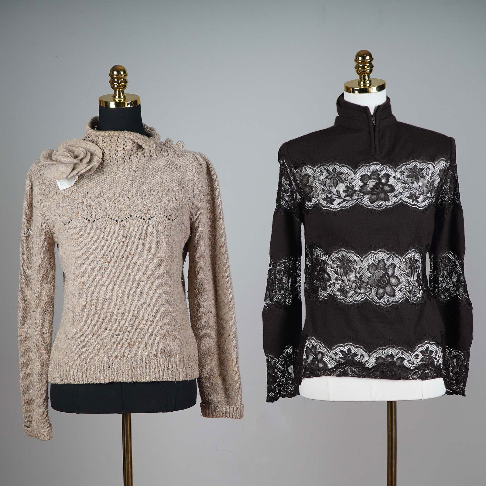 2pc Valentino Boutique and Valentino Knit and Lace Tops, Size S (1 of 6)
