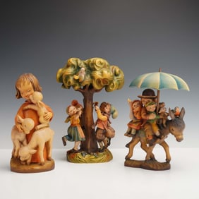 Anri Wood Carving Figurines, Ferrandiz Collection Trio