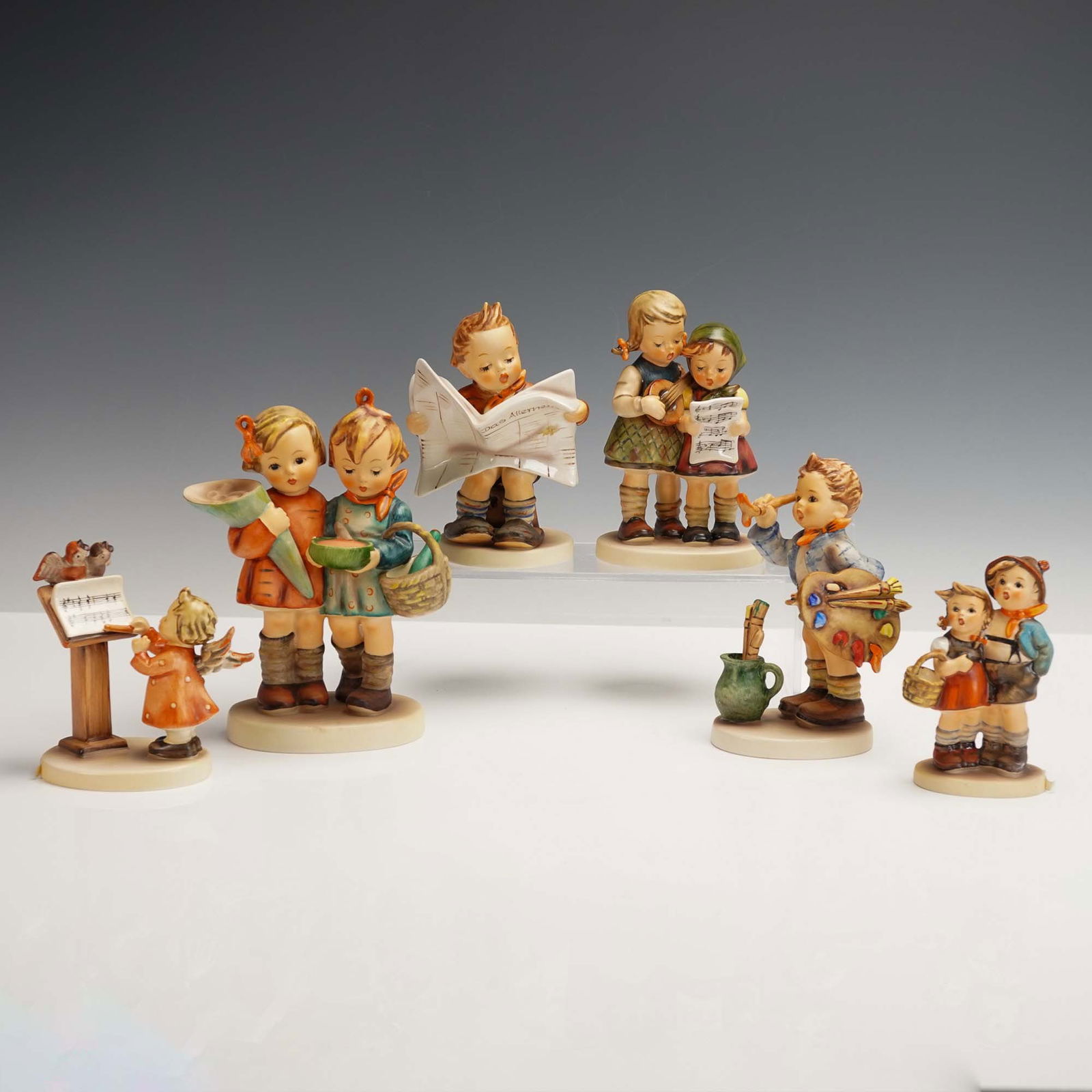 6pc Hummel Goebel Figurines Featuring Going to Grandma's and The Artist (1 of 3)