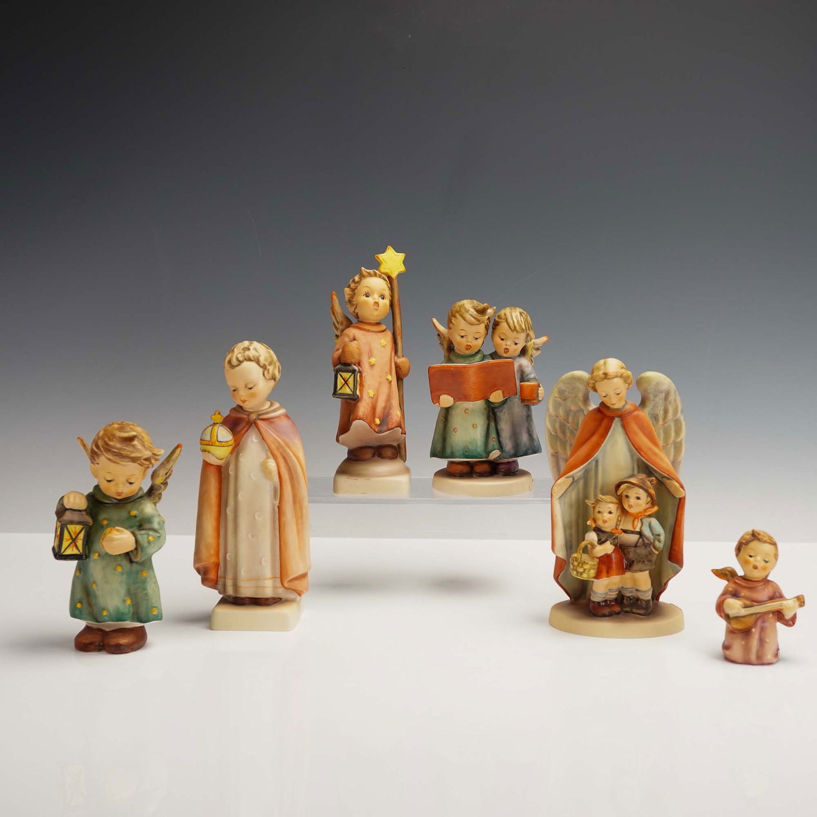 6pc Hummel Goebel Angel Figurines Including Star Lantern and Duet (1 of 3)