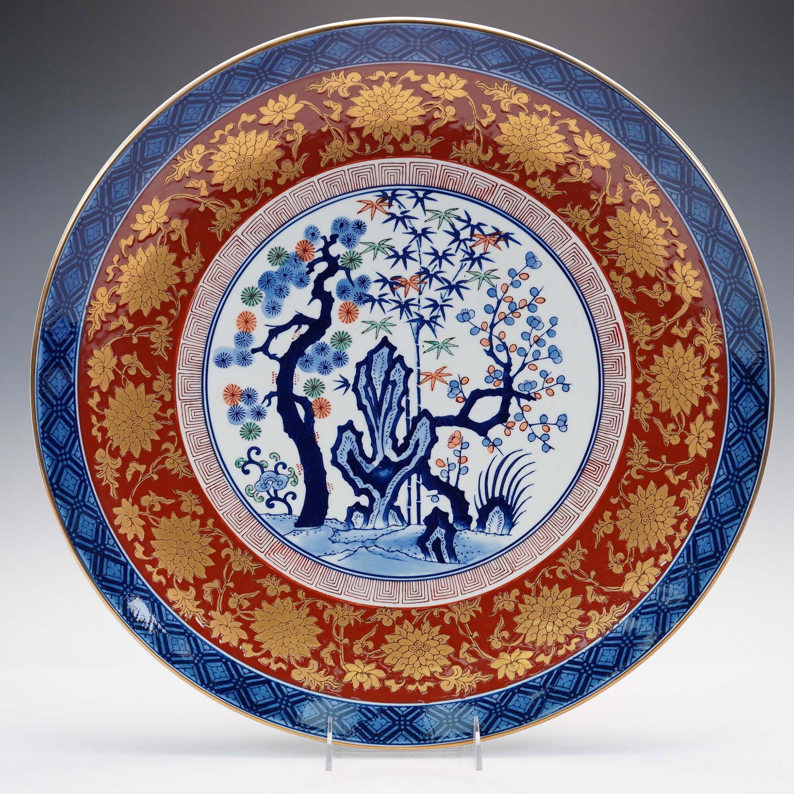 Andrea by Sadek Gold Imari Decorative Charger Plate, Hand Painted (1 of 8)