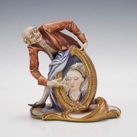 Borsato Porcelain Figurine, The Antiquarian with Portrait