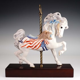 Cybis Porcelain Carousel Horse Figurine, Ticonderoga No. 72