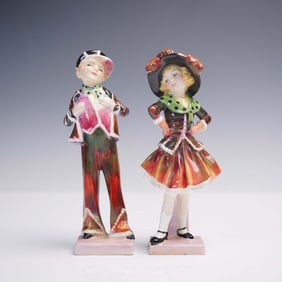 Royal Doulton Figurines, Pearly Boy HN2035 & Pearly Girl HN1483