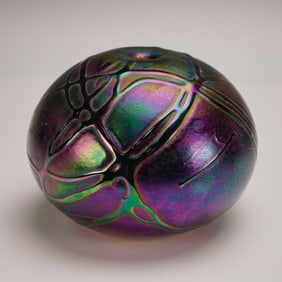 Iridescent Studio Art Glass Vase