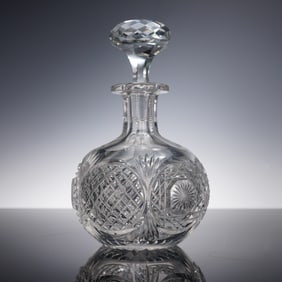American Brilliant Cut Crystal Decanter with Stopper