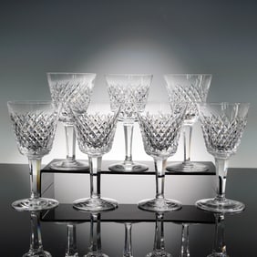 7pc Waterford Crystal Claret Wine Glasses, Alana