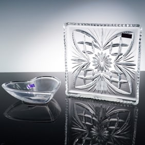 2pc Marquis by Waterford Crystal Decorative Dishes