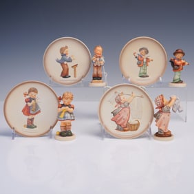 8pc Goebel Hummel Miniature Collector Plates and Figurines