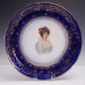 Portrait Plate, Royal La Belle Wheeling Pottery Co.