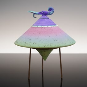 Rod Moorhead Art Pottery Sculpture on Stand