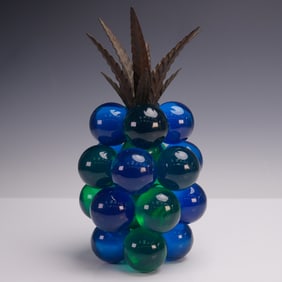 Acrylic and Metal Pineapple Sculpture