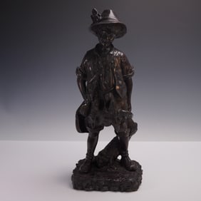 Maitland-Smith Bronze Figurine, Young Hunter