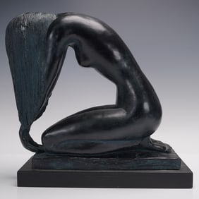 Austin Prod Sculpture, Kneeling Nude by Mort Malkin