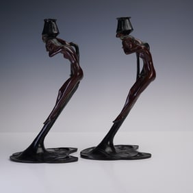 Pair of Art Nouveau Figural Candlesticks by MMA