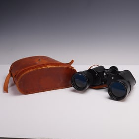 Vintage Tasco Binoculars 7 x 50mm, with Original Leather Case