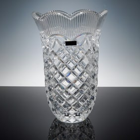 Marquis by Waterford Crystal Vase, Basketweave Pattern