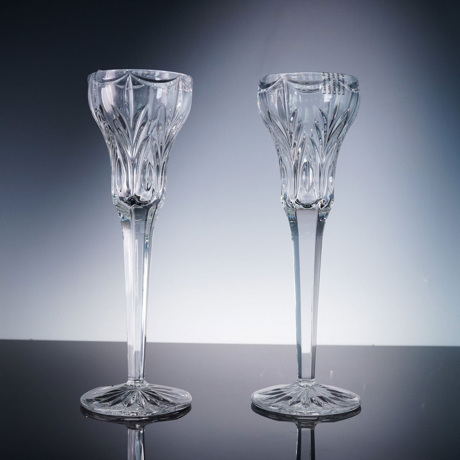 Pair of Marquis by Waterford Crystal Candlesticks, Canterbury (1 of 7)
