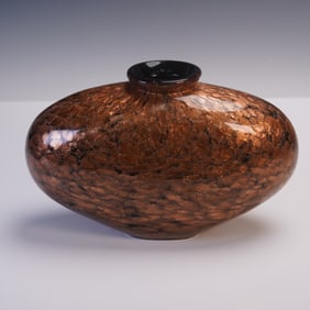 Dale Tiffany Favrile Art Glass Vase, Copper Luster