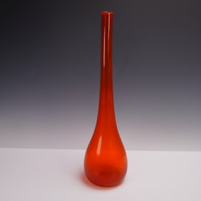 MCM Blenko Style Amberina Glass Floor Vase