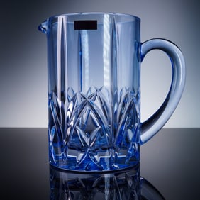 Marquis by Waterford Crystal Pitcher, Brookside Blue
