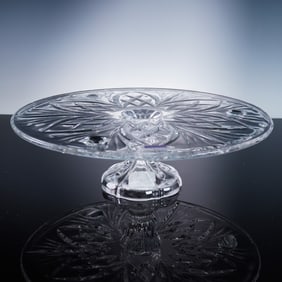 Marquis by Waterford Clear Crystal Cake Plate, Newberry Pattern
