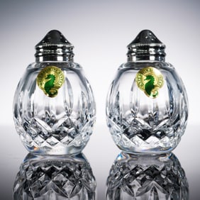 Waterford Crystal Lismore Salt and Pepper Shakers with Box
