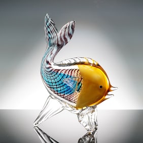 Art Glass Fish Sculpture