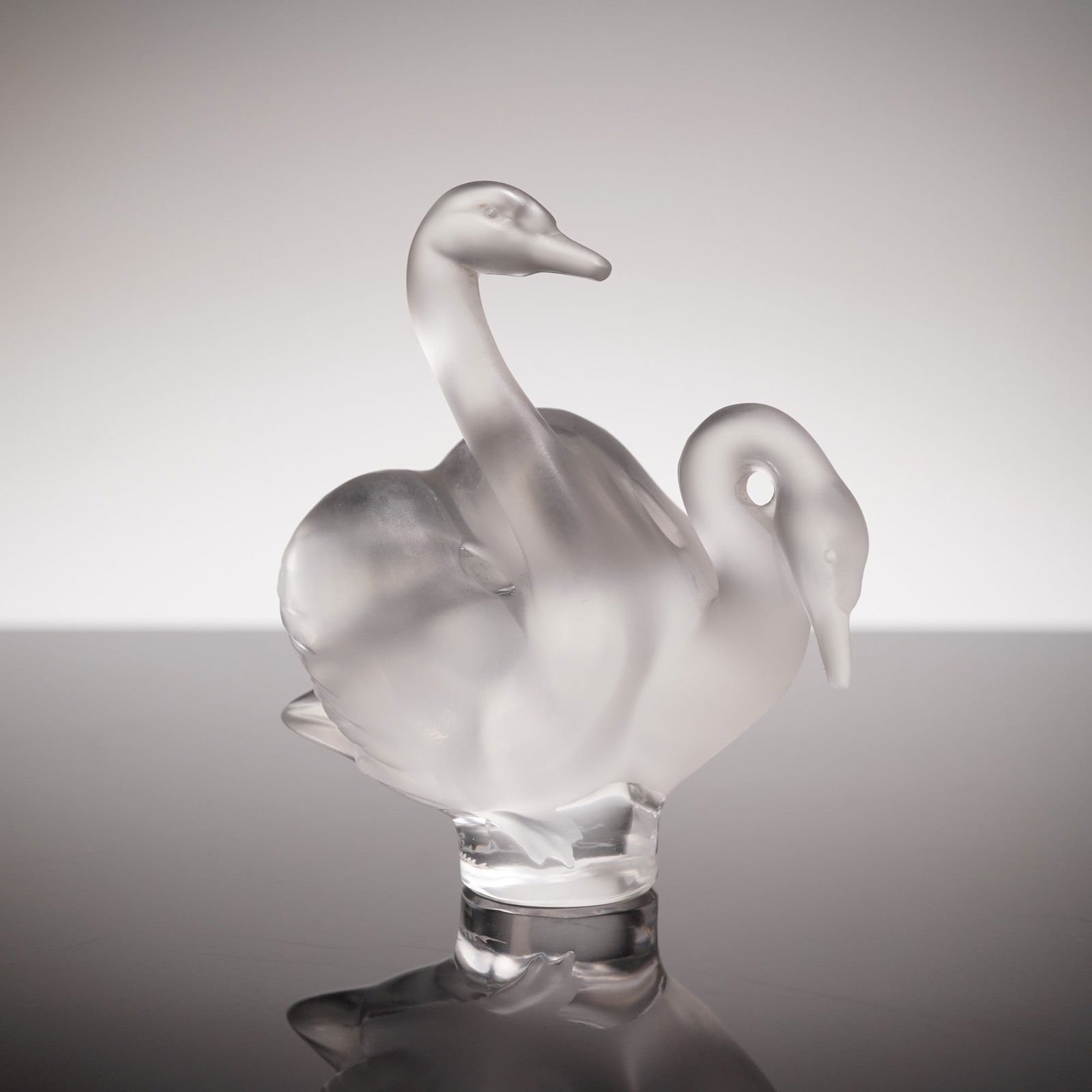 Lalique Crystal Two Swans Paperweight (1 of 6)