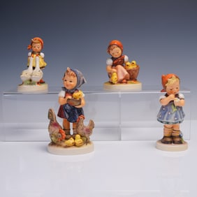 4pc Goebel Hummel Porcelain Figurines