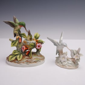 Pair of George Good and Andrea J. Sadek Hummingbird Figurines