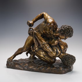 Italian Bronze Sculpture of Wrestlers