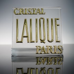 Lalique Crystal Display Plaque Cristal Lalique Paris