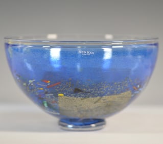 Kosta Boda Bertil Vallien Satellite Art Glass Bowl