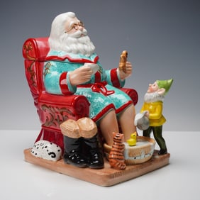 Waterford Holiday Heirlooms Cookie Jar, Tea Time for Santa