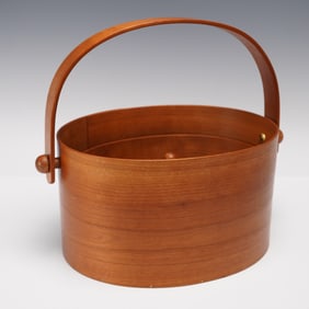 Shaker-Style Cherry Bentwood Carrier with Insert