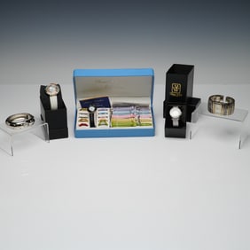 5pc Wristwatches Including Strap and Bangle Styles