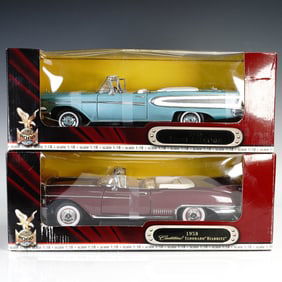2pc Yat Ming Diecast Car Models Edsel Citation & Cadillac Eldorado Biarritz