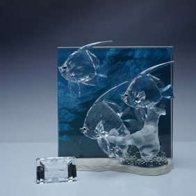 Swarovski Crystal Figurine, Wonders of the Sea Community with Plaque