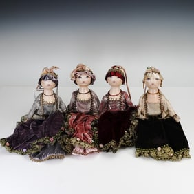 4pc Hanging Velvet Cat Dolls Made in Thailand