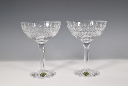 2pc Waterford Crystal Margarita Glasses, Glenmede Pattern