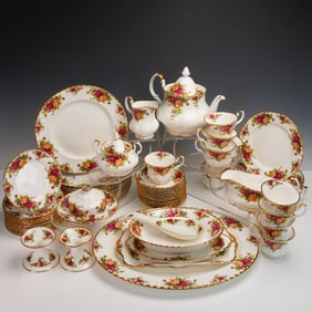 71pc Royal Albert Old Country Roses Bone China Set