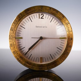 Tiffany & Co. World Time Desk Clock, Swiss Made