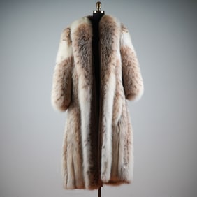 Alaskan Custom Built Vintage Full Length Lynx Fur Coat