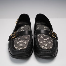 Pair of Louis Vuitton Monogram Leather Loafers