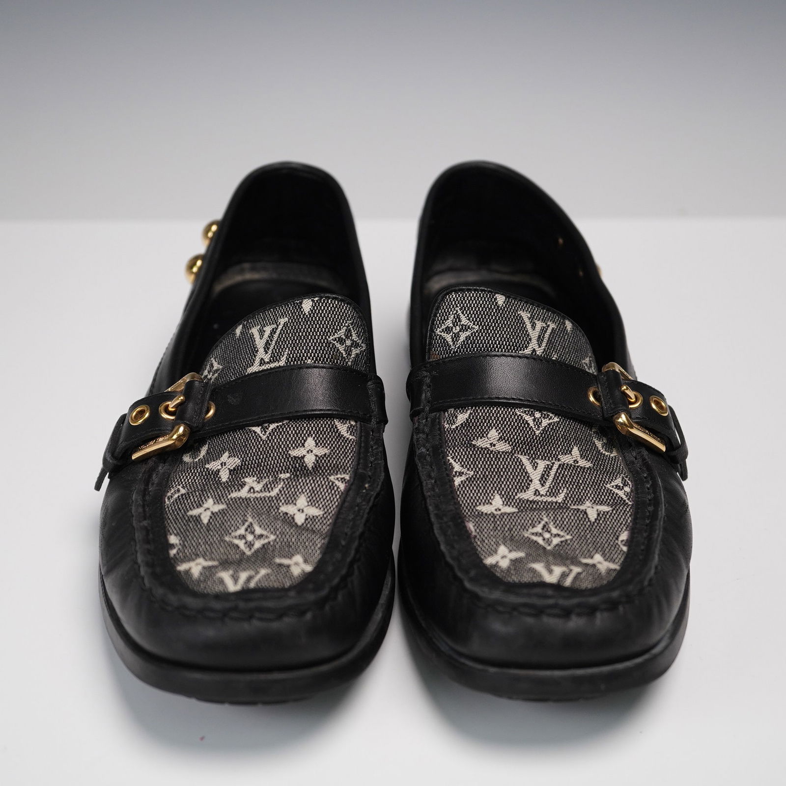 Pair of Louis Vuitton Monogram Leather Loafers (1 of 10)