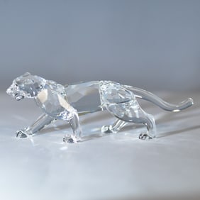 Swarovski Crystal Figurine, Leopard