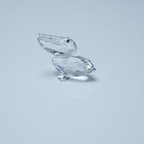 Swarovski Silver Crystal Figurine, Pelican Bird