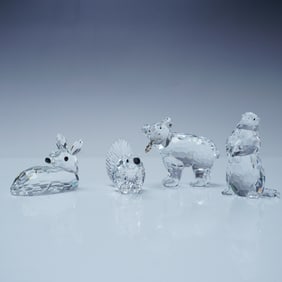 4pc Swarovski Animal Crystal Figurines