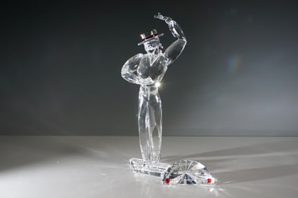 2pc Swarovski Crystal Figurine and Base, Antonio
